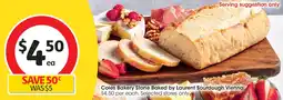 Coles Coles Bakery Stone Baked by Laurent Sourdough Vienna offer