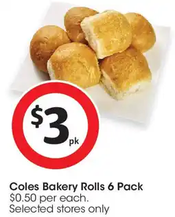 Coles Coles Bakery Rolls offer