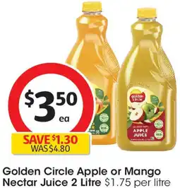 Coles Golden Circle Apple or Mango Nectar Juice offer