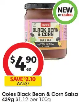 Coles Coles Black Bean & Corn Salsa offer