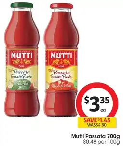 Coles Mutti Passata Tomato Purée offer