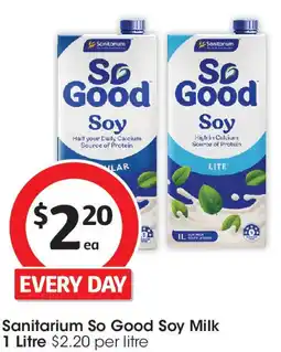 Coles Sanitarium So Good Soy Milk offer