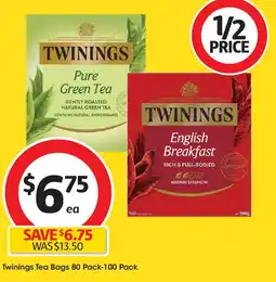 Coles Twinings Tea Bags offer