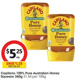 Coles Capilano 100% Pure Australian Honey Squeeze offer