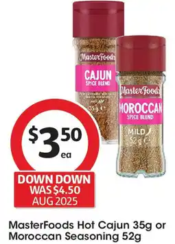 Coles MasterFoods Hot Cajun or Moroccan Seasoning offer
