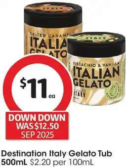 Coles Destination Italy Gelato Tub offer