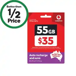 Woolworths Vodafone $35 Starter Pack§ offer