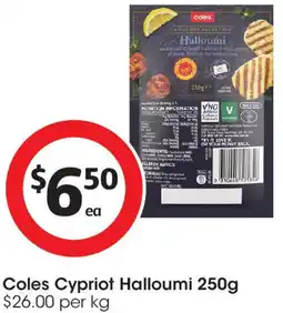 Coles Coles Cypriot Halloumi offer