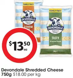 Coles Devondale Shredded Cheese offer