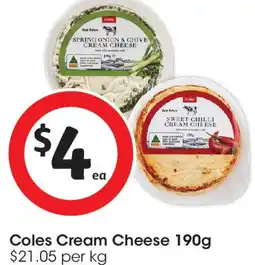 Coles Coles Cream Cheese offer