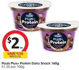 Coles Pauls Plus+ Protein Dairy Snack offer