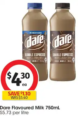 Coles Dare Flavoured Milk offer