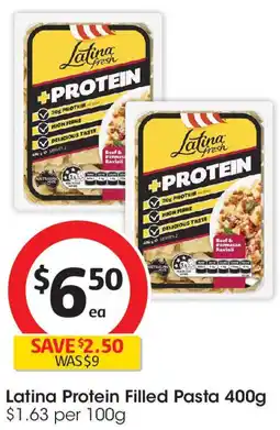 Coles Latina Protein Filled Pasta offer