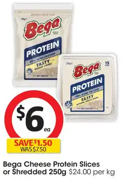 Coles Bega Cheese Protein Slices or Shredded offer