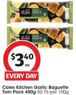 Coles Coles Kitchen Garlic Baguette offer