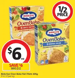 Coles Birds Eye Oven Bake Fish Fillets offer