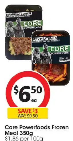 Coles Core Powerfoods Frozen Meal offer