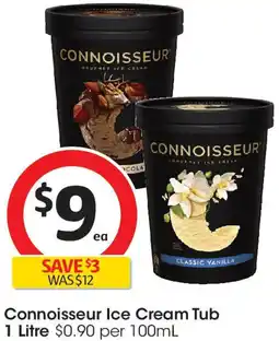 Coles Connoisseur Ice Cream Tub offer