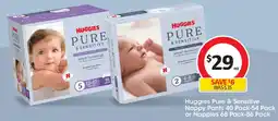 Coles Huggies Pure & Sensitive Nappy Pants or Nappies offer