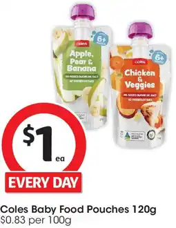 Coles Coles Baby Food Pouches offer