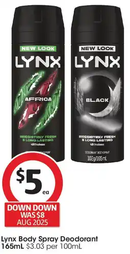 Coles Lynx Body Spray Deodorant offer