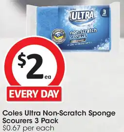 Coles Coles Ultra Non-Scratch Sponge Scourers offer