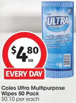 Coles Coles Ultra Multipurpose Wipes offer
