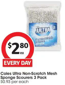Coles Coles Ultra Non-Scratch Mesh Sponge Scourers offer