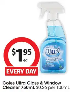 Coles Coles Ultra Glass & Window Cleaner offer