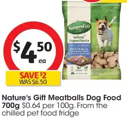Coles Nature's Gift Meatballs Dog Food offer