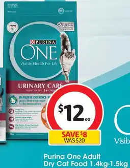 Coles Purina One Adult Dry Cat Food offer