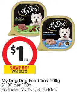 Coles My Dog Dog Food Tray offer