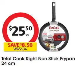 Coles Tefal Cook Right Non Stick Frypan offer