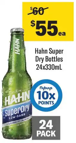 Coles Hahn Super Dry Bottles offer