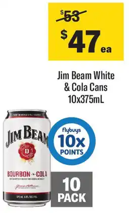 Coles Jim Beam White & Cola Cans offer