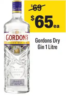 Coles Gordons Dry Gin offer