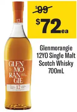 Coles Glenmorangie 12YO Single Malt Scotch Whisky offer