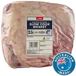 Coles Coles Australian No Added Hormones Slow Cook Beef Brisket offer