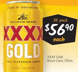 Cellarbrations XXXX Gold Block Cans offer