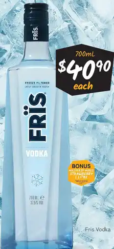 Cellarbrations Fris Vodka offer