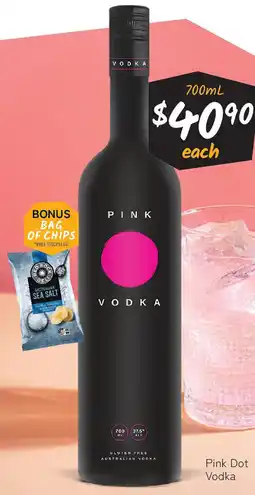 Cellarbrations Pink Dot Vodka offer