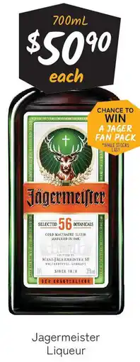 Cellarbrations Jagermeister Liqueur offer