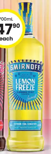The Bottle O Smirnoff Lemon Freeze Vodka offer