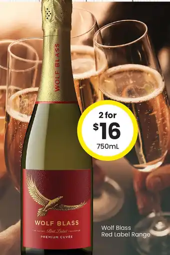 The Bottle O Wolf Blass Red Label Range offer