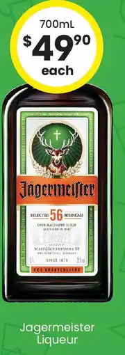The Bottle O Jagermeister Liqueur offer
