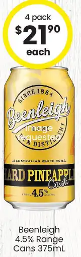 The Bottle O Beenleigh 4.5% Range Cans offer