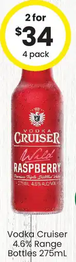 The Bottle O Vodka Cruiser 4.6% Range Bottles offer