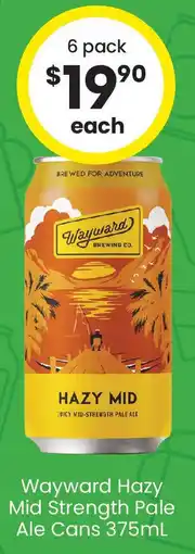 The Bottle O Wayward Hazy Mid Strength Pale Ale Cans offer