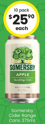 The Bottle O Somersby Cider Range Cans offer