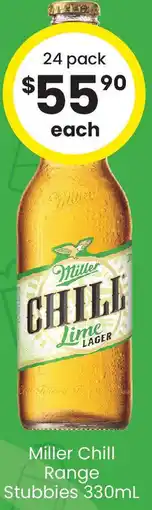 The Bottle O Miller Chill Range Stubbies offer